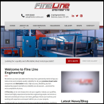 Screen shot of the Fine Line Sheet Metal Engineering Ltd website.