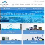 Screen shot of the Paramount Labels & Tags Ltd website.