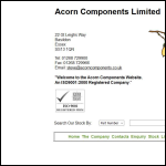 Screen shot of the Acorn Components Ltd website.