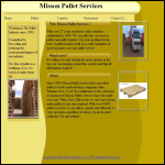 Screen shot of the Misson Pallets Services website.