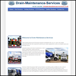 Screen shot of the Drain Maintenance Services website.