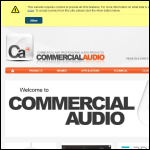 Screen shot of the Commercial Audio Solutions Ltd website.