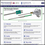 Screen shot of the Thermosense Ltd website.