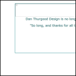 Screen shot of the Dan Thurgood Design website.