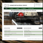 Screen shot of the Advanced Metallurgical Services Ltd website.