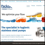 Screen shot of the Packo Pumps website.