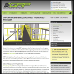 Screen shot of the GRP Grating Systems website.