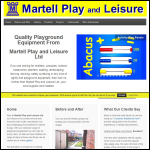 Screen shot of the Martell Play & Leisure website.