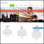 Screen shot of the AXLR8 website.