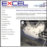 Screen shot of the Excel Packaging Machinery website.