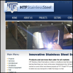 Screen shot of the HTF Stainless Steel Fabrication Ltd website.