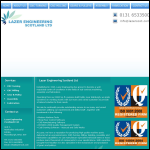 Screen shot of the Lazer Engineering (Scotland) Ltd website.