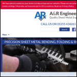 Screen shot of the A & R Engineering Ltd website.