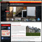 Screen shot of the A M Rae Stonecrafts website.