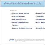 Screen shot of the Allwoods Woodworking website.