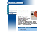 Screen shot of the Applied Spring Technology Ltd website.