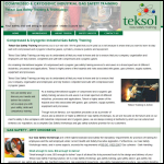 Screen shot of the Teksol Gas Safety Training website.