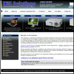 Screen shot of the TEK-Solutions website.