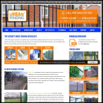 Screen shot of the Urban Fencing Ltd website.