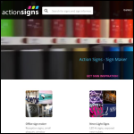 Screen shot of the Action Signs website.