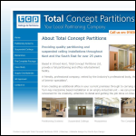 Screen shot of the Total Concept Partitions Ltd website.