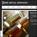 Screen shot of the Dore Metal Services Ltd website.