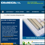 Screen shot of the Omega (Roofing) Plastics Ltd website.