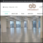 Screen shot of the A & B Installations Ltd website.