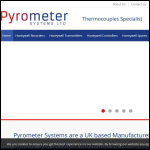 Screen shot of the Pyrometer Systems Ltd website.