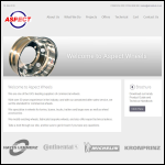 Screen shot of the Aspect Commercial Wheels Ltd website.