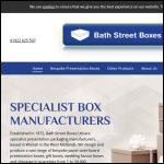 Screen shot of the Bath Street Boxes Ltd website.