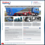 Screen shot of the Priden Engineering website.