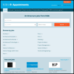 Screen shot of the RIBA Appointments website.