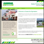 Screen shot of the Greens the Signmakers Ltd website.
