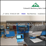 Screen shot of the Cotswold Machinery Sales Ltd website.