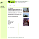 Screen shot of the Analyser Systems Ltd website.