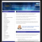 Screen shot of the AYC Virtual Office & Website Design website.