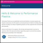 Screen shot of the Performance Plastics website.