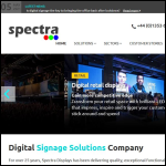 Screen shot of the Spectra Displays Ltd website.