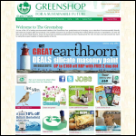 Screen shot of the The Green Shop website.