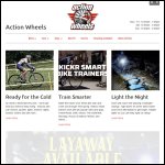 Screen shot of the Action Wheels website.