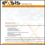 Screen shot of the Exsis Ltd website.