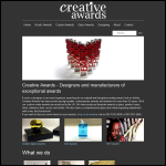 Screen shot of the Creative Awards website.