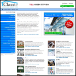 Screen shot of the Classic PVC Home Improvements Ltd website.
