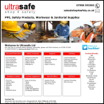 Screen shot of the Ultrasafe Ltd website.