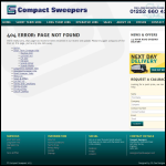 Screen shot of the Compact Sweepers Ltd website.