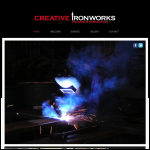 Screen shot of the Creative Ironworks website.