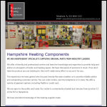 Screen shot of the Hampshire Heating Components website.