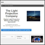 Screen shot of the The Light Projection Company website.