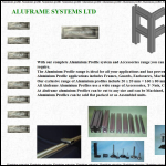 Screen shot of the Aluframe Systems Ltd website.